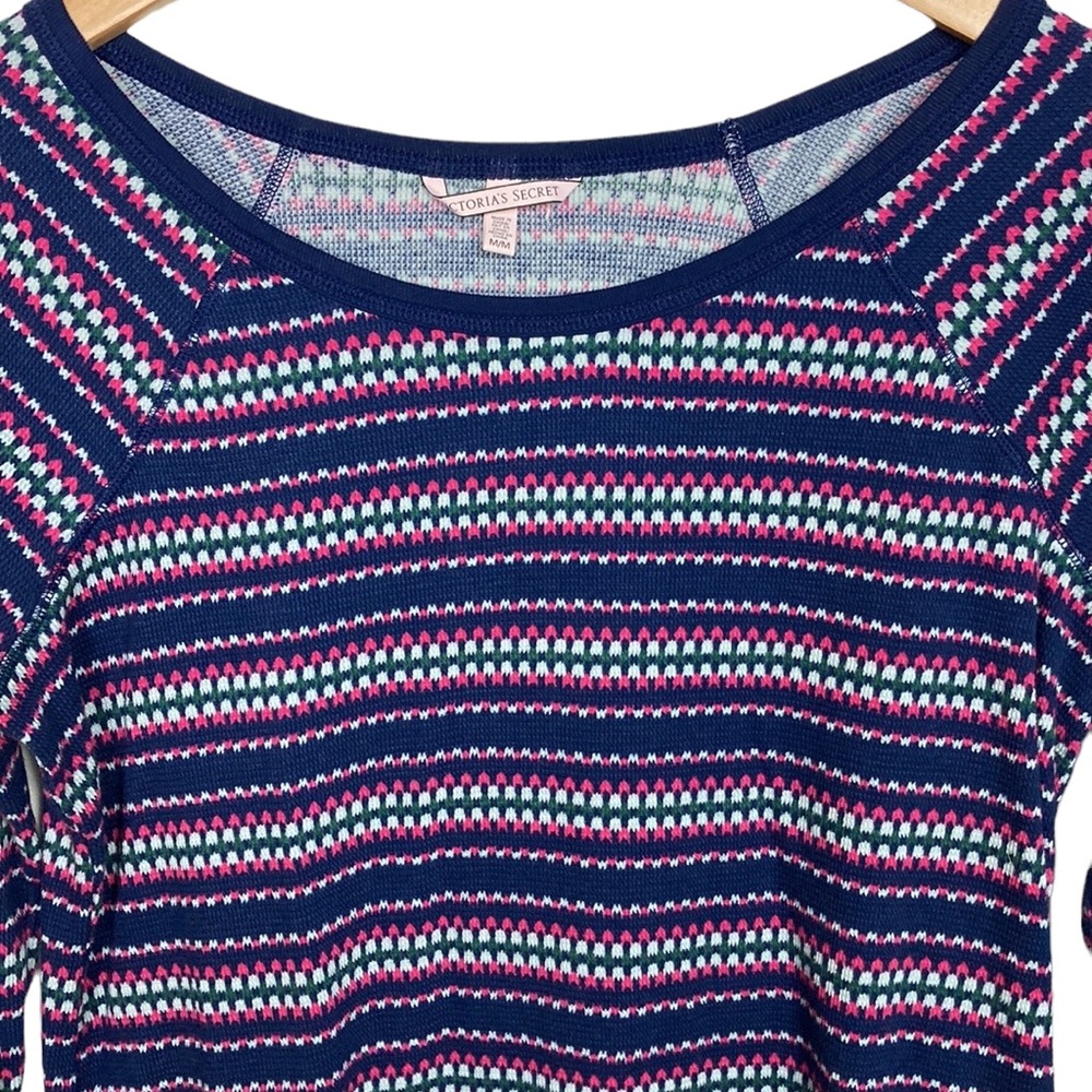 NEW Victoria's Secret Blue 2 Piece Knit  Pajama Set - Picture 16 of 16